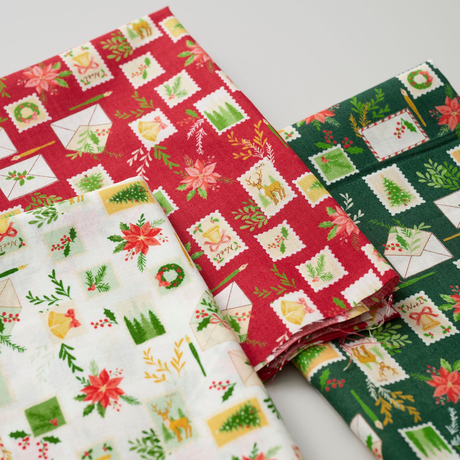 [Fabric Sample] Christmas Letter Cotton Shirting