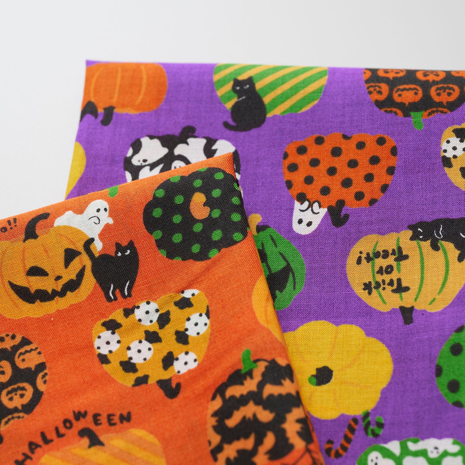 Halloween Cotton Printed Shirting - Orange
