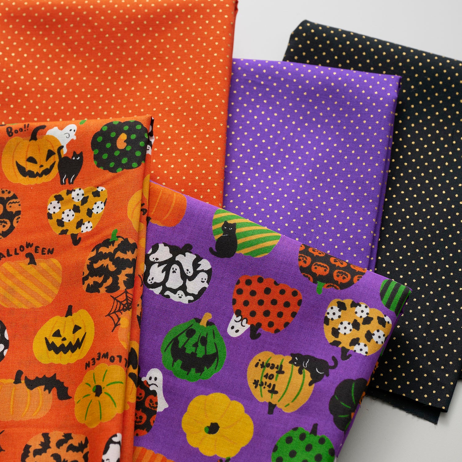 Glittery Dot Cotton Shirting - Orange