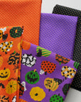 Glittery Dot Cotton Shirting - Orange