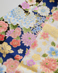 Japanese Flowers Printed Cotton Sheeting - White Beige