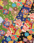 [Fabric Sample] Japanese Floral Sensu Printed Cotton Sheeting