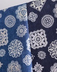 Denim Look Lace Cotton Oxford - Blue