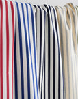 Striped Cotton Jersey Knit - Ecru x Grey