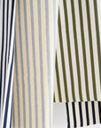 Striped Cotton Jersey Knit - Ecru x Grey