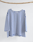 Striped Cotton Jersey Knit - Ecru x Grey