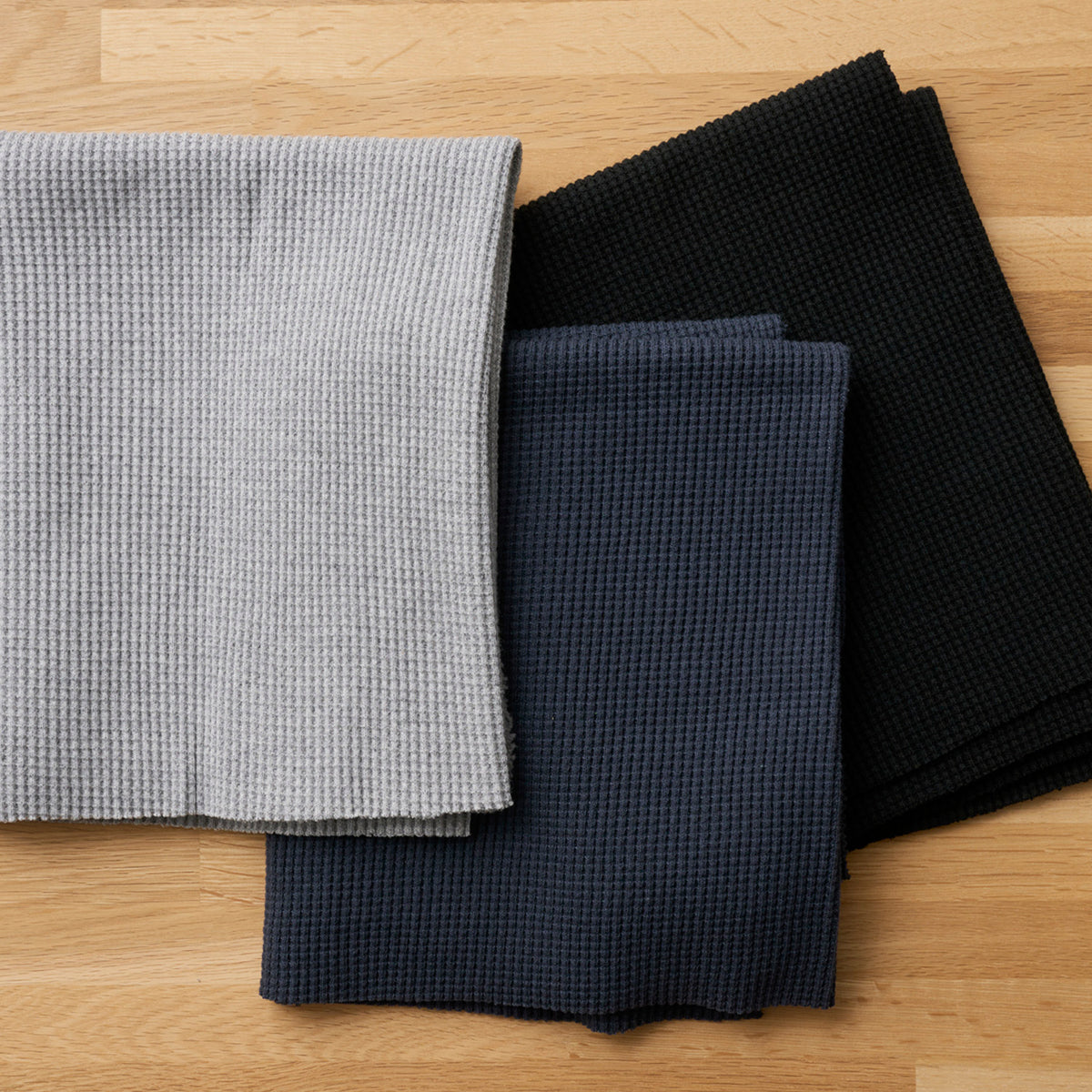 [Fabric Sample] Vintage-style Waffle Cotton Lycoell Knit