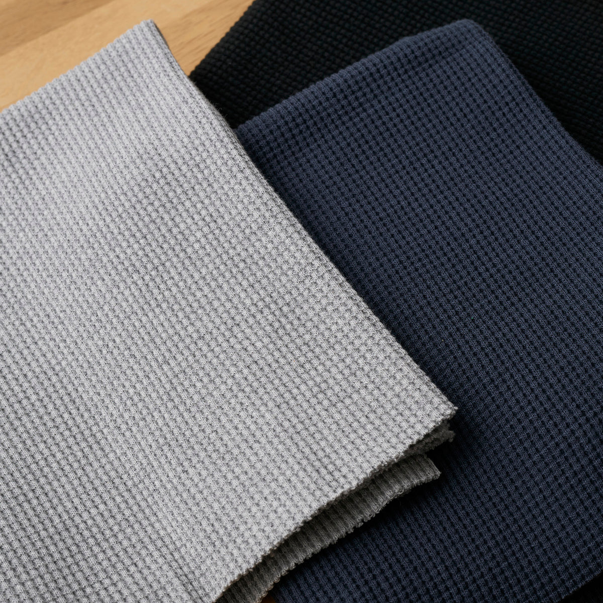 [Fabric Sample] Vintage-style Waffle Cotton Lycoell Knit