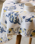 Sanae Sugimoto Vacation Cotton Linen Sheeting - Ecru x Purple EGX-9220-3