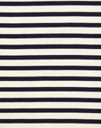 Striped Cotton Jersey Knit - White x Navy
