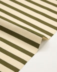 Striped Cotton Jersey Knit - Ecru x Khaki