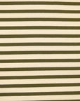 Striped Cotton Jersey Knit - Ecru x Khaki