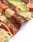 [Fabric Sample] Japanese Crane Printed Cotton Sheeting