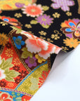 [Fabric Sample] Japanese Floral Sensu Printed Cotton Sheeting