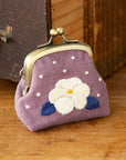 Floral Embroidery Frame Purse Kit - Camellia