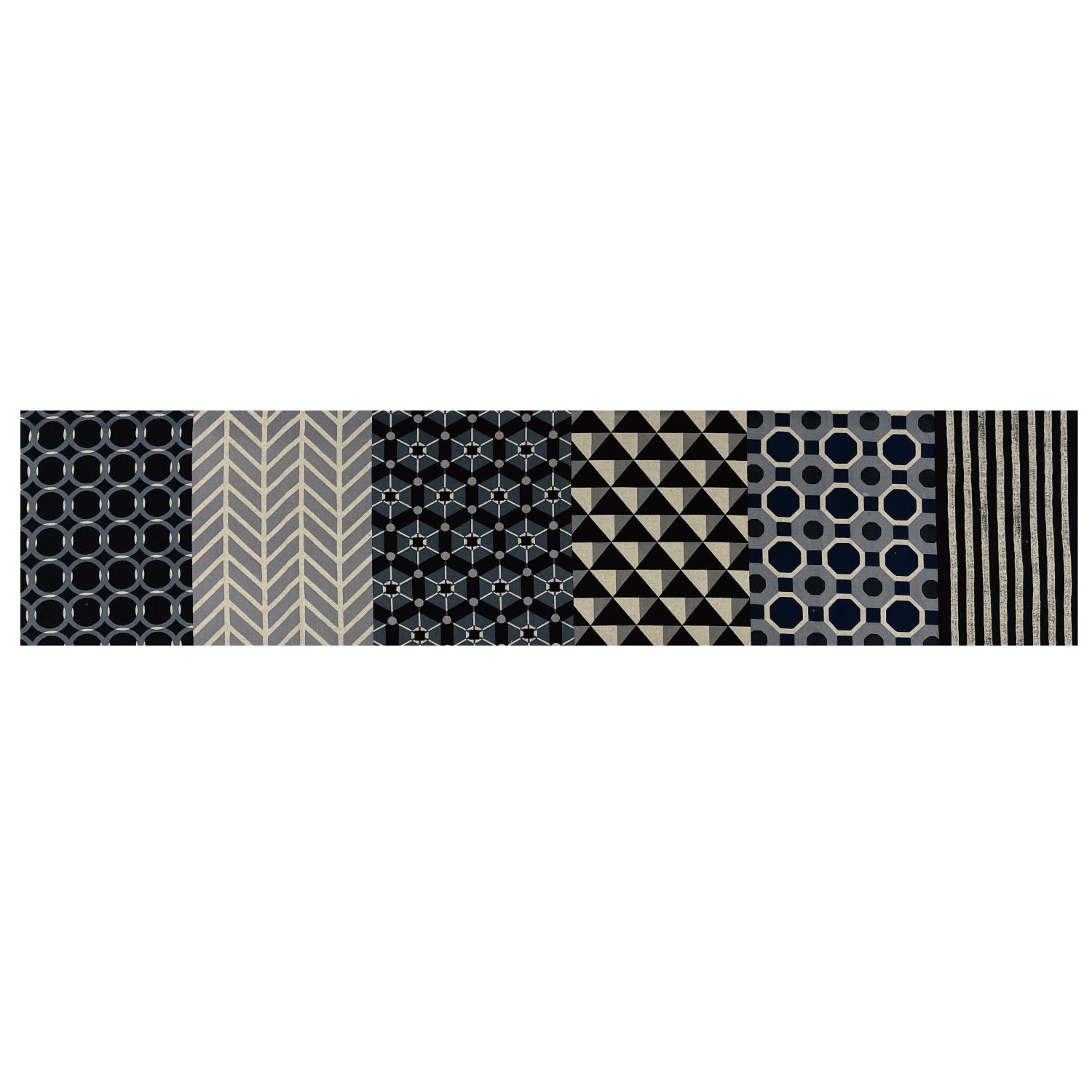 echino Geometric Panels Canvas - Grey