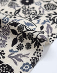 echino Murmur Cotton Linen Sheeting - White x Black EKX-98130-31