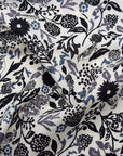 echino Murmur Cotton Linen Sheeting - White x Black EKX-98130-31