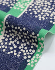 echino Field Cotton Linen Sheeting - Navy x Green EKX-98130-32