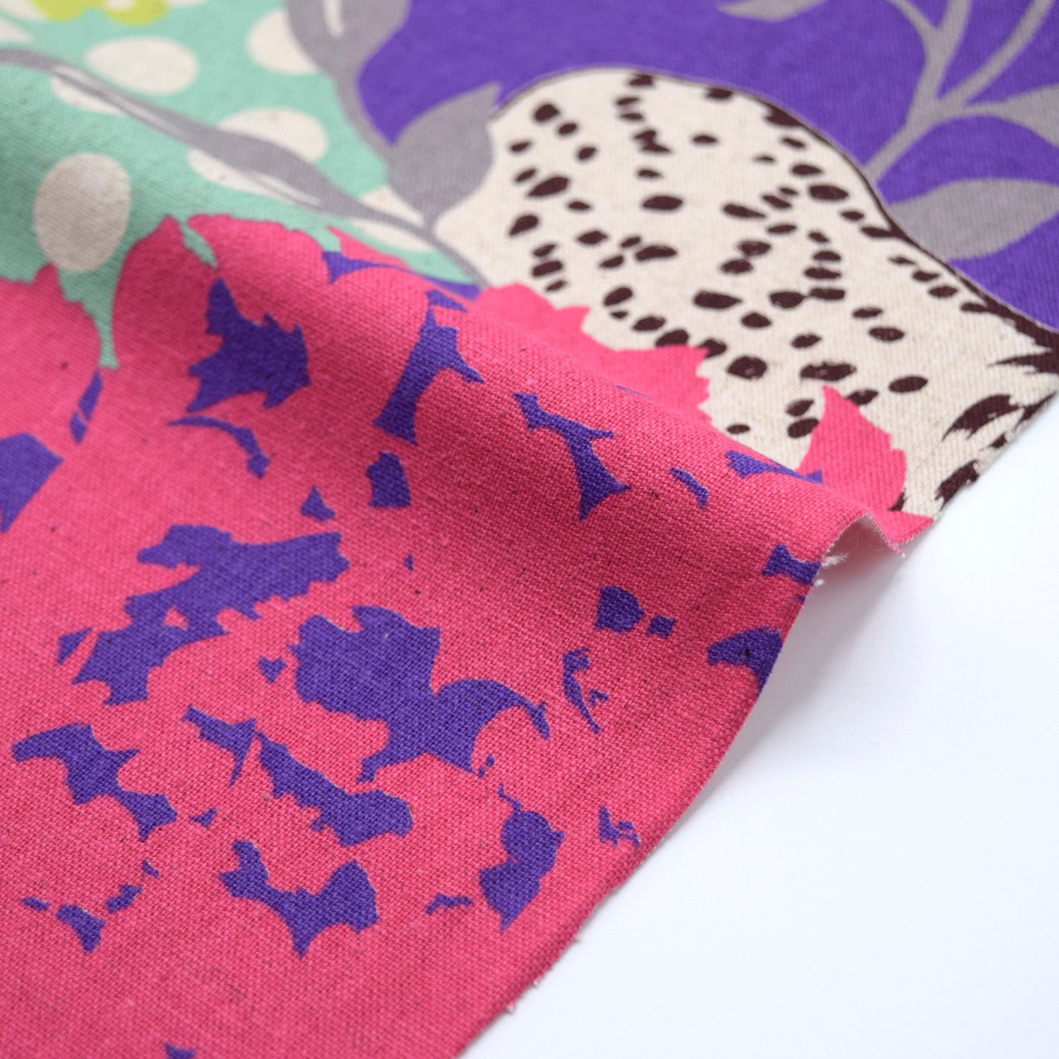 echino Hide Cotton Linen Canvas - Purple x Pink EKX-98160-60