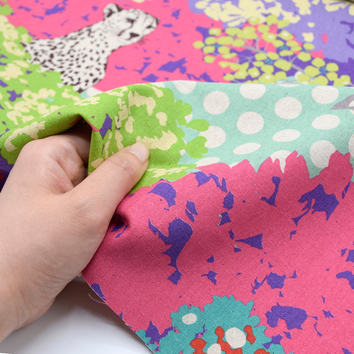 echino Hide Cotton Linen Canvas - Purple x Pink EKX-98160-60