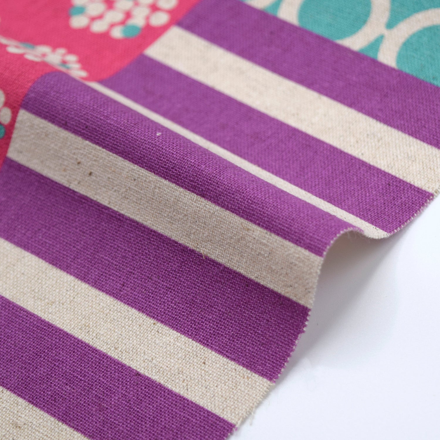 echino Piece Cotton Linen Canvas - Purple EKX-98160-62