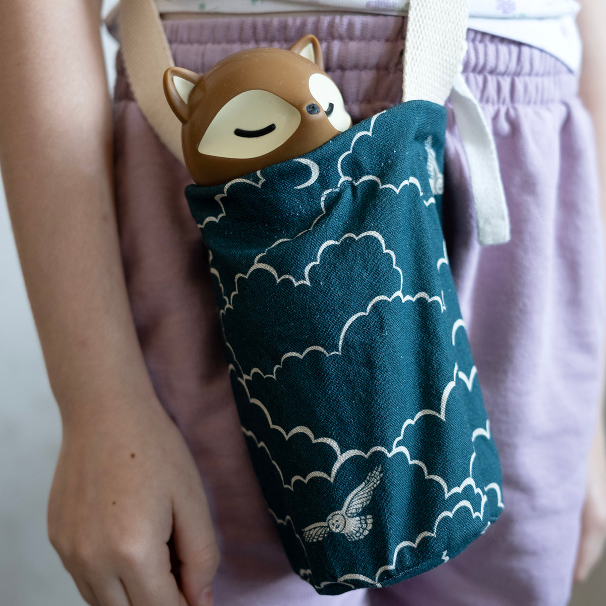 [Pre-order] Terra by Amelie Mancini - Owls Cotton Linen Canvas - Navy