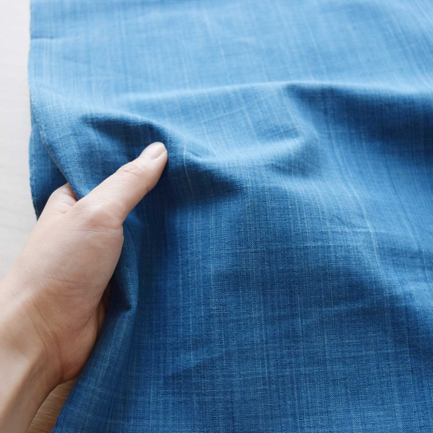 Natural Indigo Yarn-dyed Cotton Solid [15&quot; Width] TMF-015-1