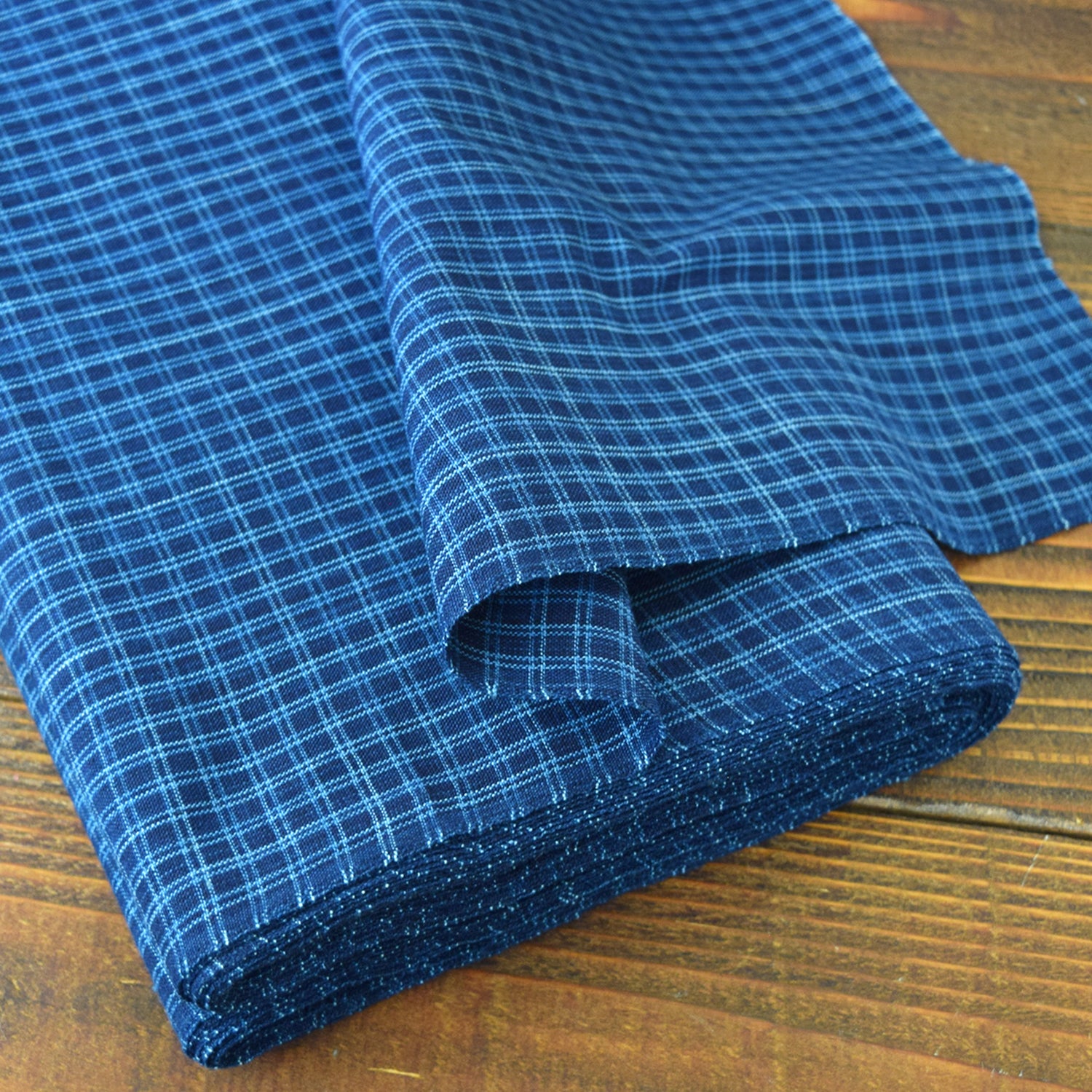 Natural Indigo Yarn-dyed Cotton [15&quot; Width] TMF-001-1