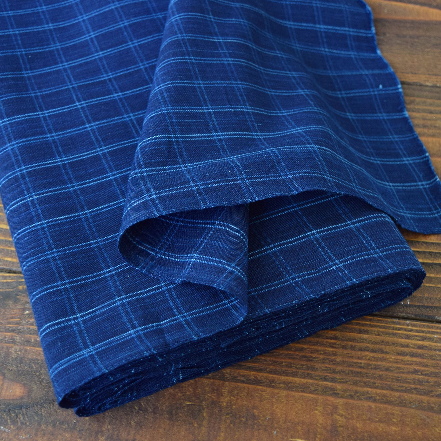 Natural Indigo Yarn-dyed Cotton [15&quot; Width] TMF-001-1