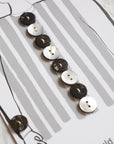 4nov Shell Buttons [Flat Round Black x White / 13mm] TPS-1325-1