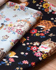 Powerful Animal Cats Flower Garden Cotton Oxford YGA-81050-1