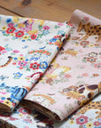 Powerful Animal Cats Flower Garden Cotton Oxford YGA-81050-1
