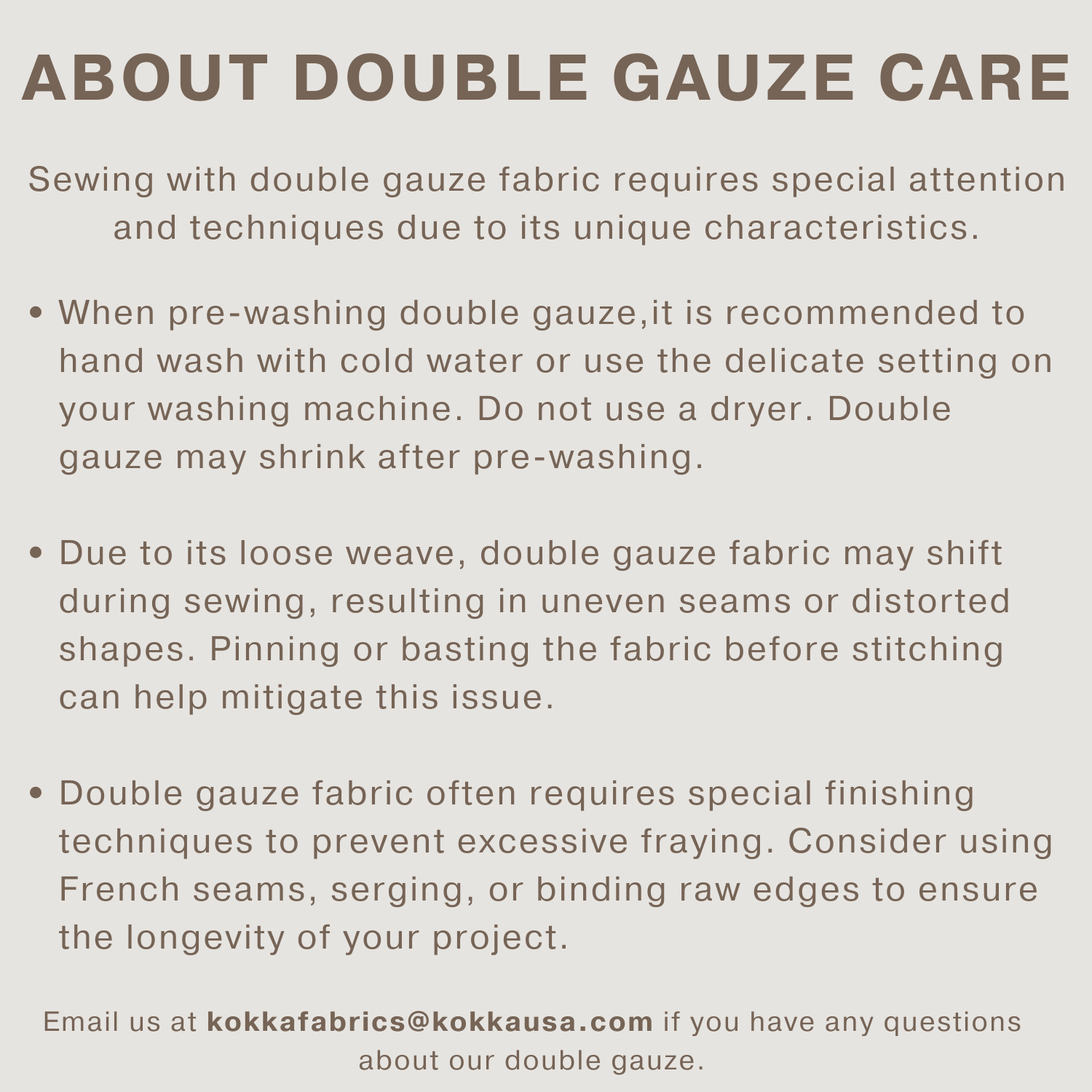 double gauze care