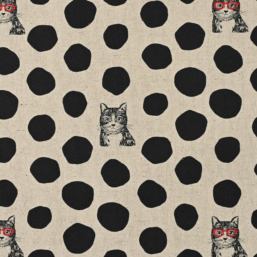 [Fabric Sample] echino Cat Cotton Linen Canvas EYX-90000-900