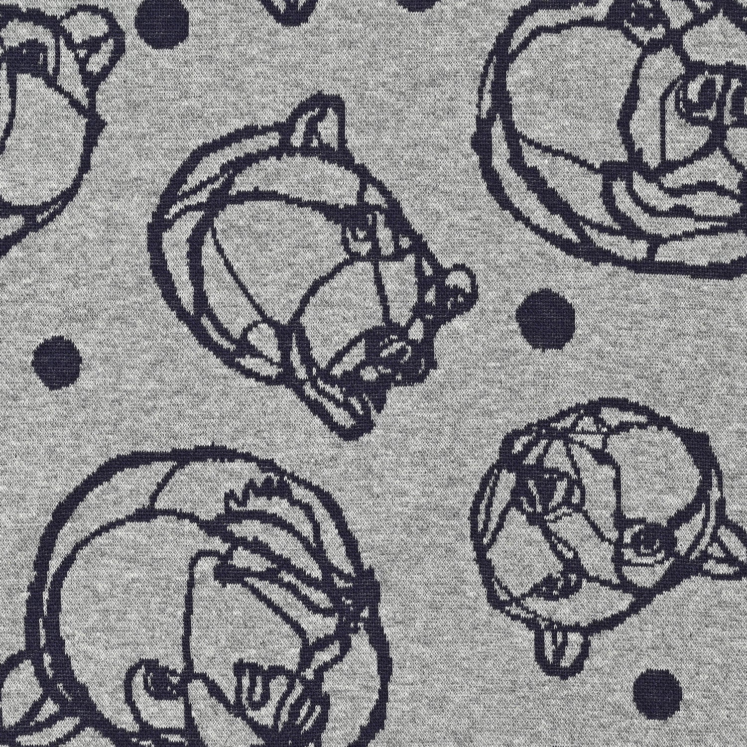 +HAyU Bear Cotton Knit Jacquard