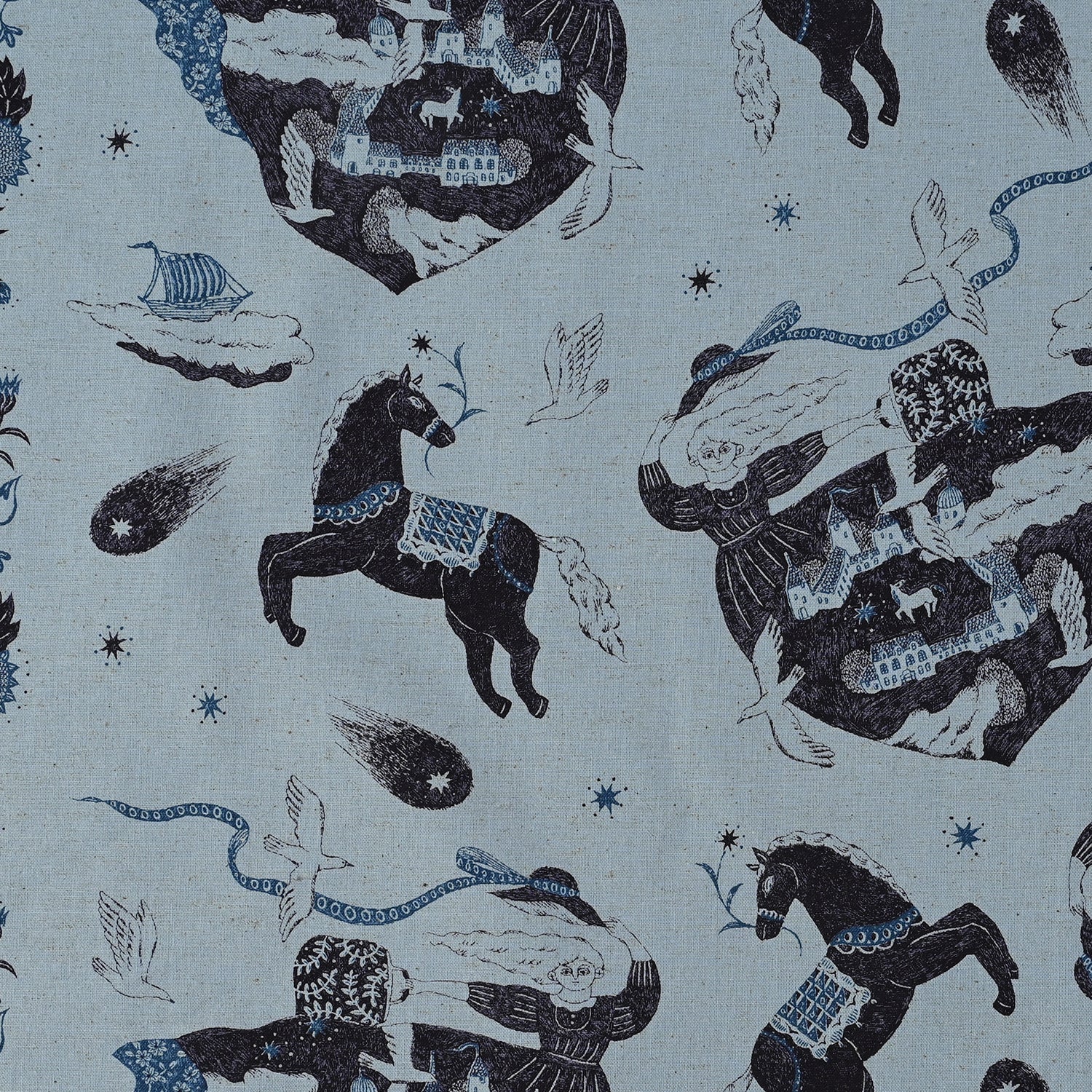 [Fabric Sample] Sanae Sugimoto Vacation Cotton Linen Sheeting EGX-9220-3