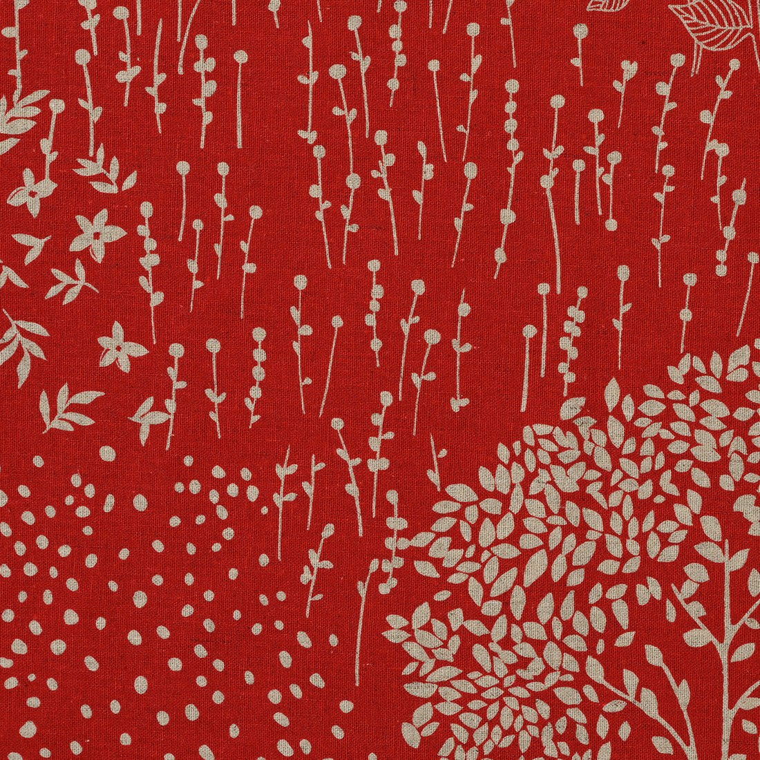 echino Plants Linen Cotton Canvas