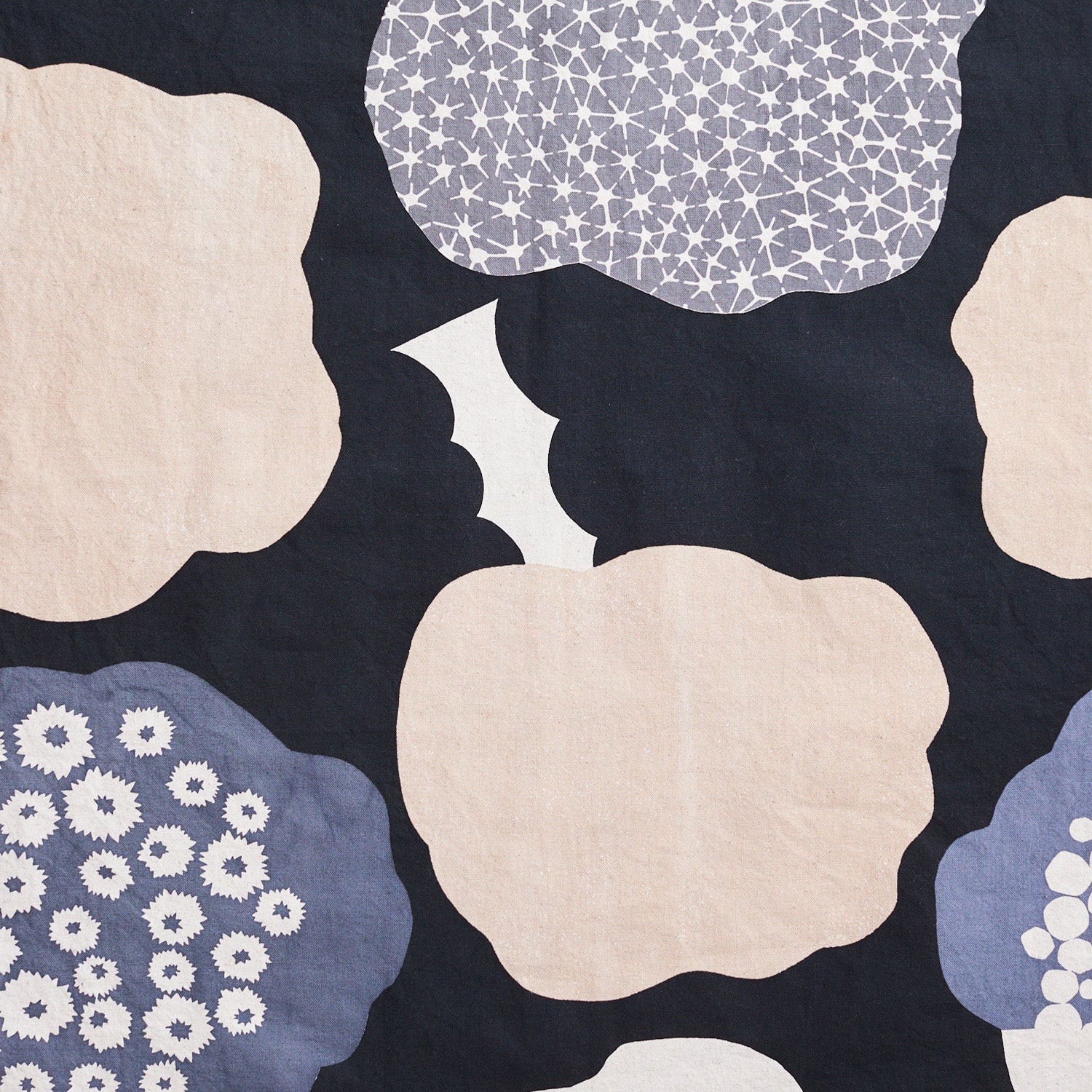 echino Cloud Flower Cotton Linen Canvas | Kokka Fabrics
