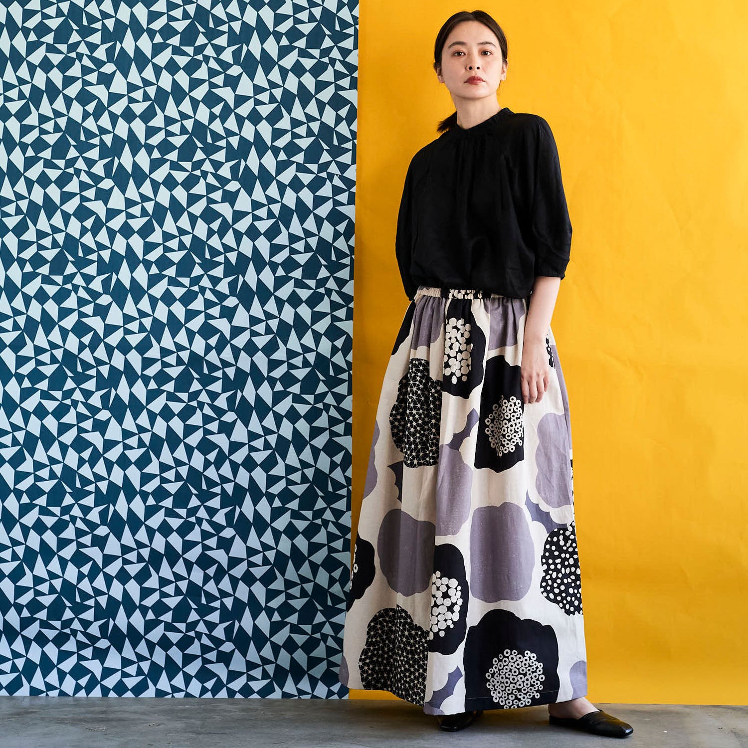 echino Cloud Flower Cotton Linen Canvas