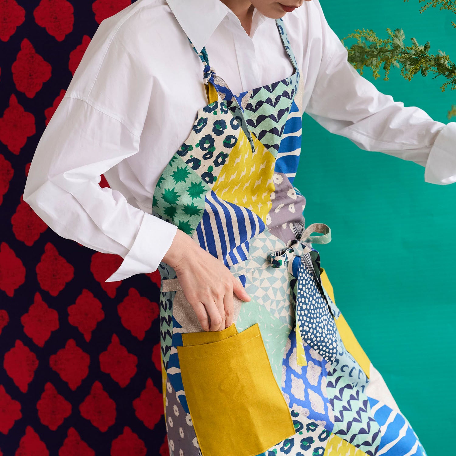 echino Rhombus Cotton Linen Canvas