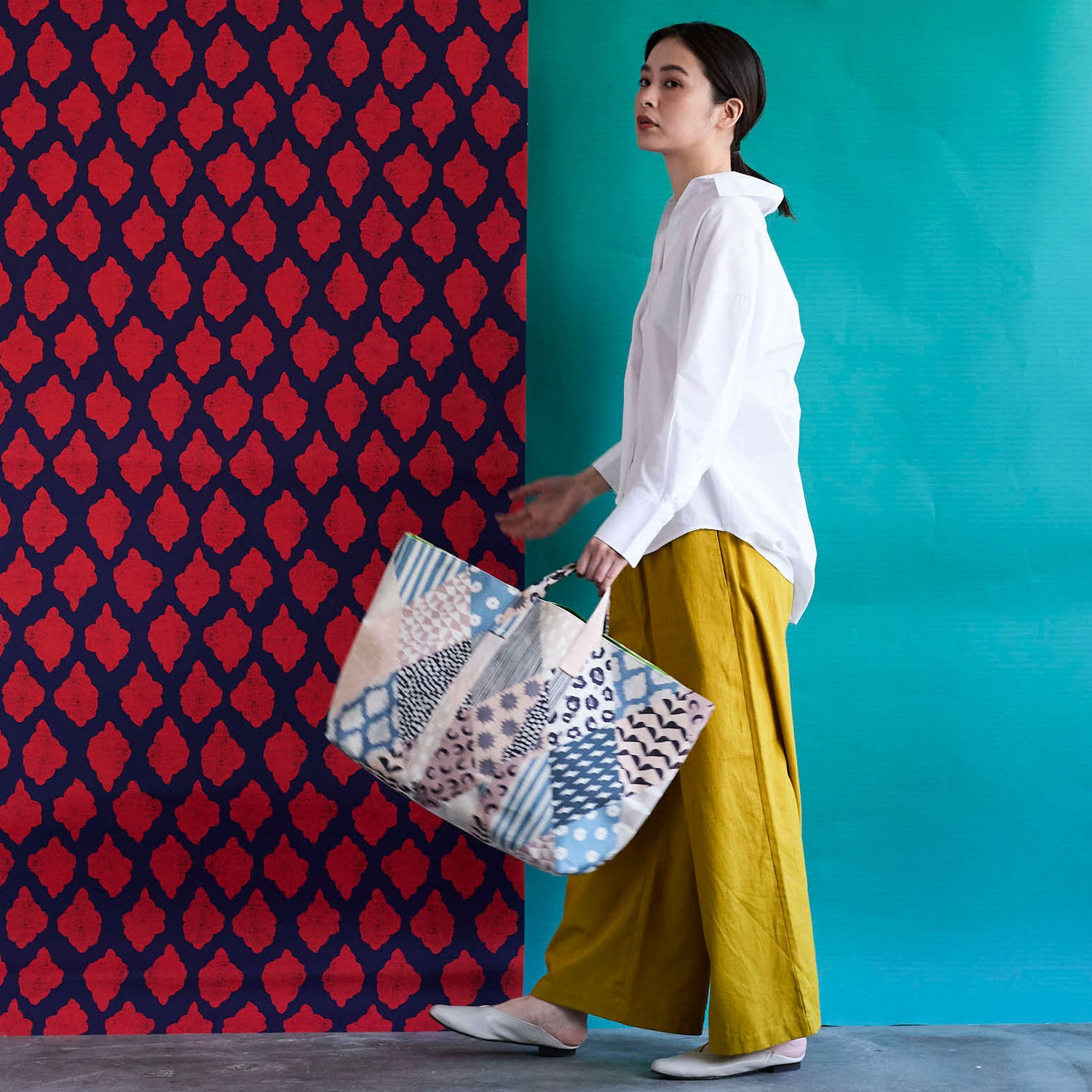 echino Rhombus Cotton Linen Canvas