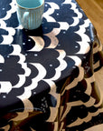echino Rhombus Cotton Linen Laminated Canvas  - Black EKXL-98120-21