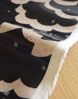 echino Rhombus Cotton Linen Laminated Canvas  - Black EKXL-98120-21