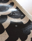 echino Rhombus Cotton Linen Laminated Canvas  - Black EKXL-98120-21