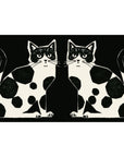 echino Nekonoe TWO CAT Cotton Linen Canvas Panel Fabric EYX-91100-100