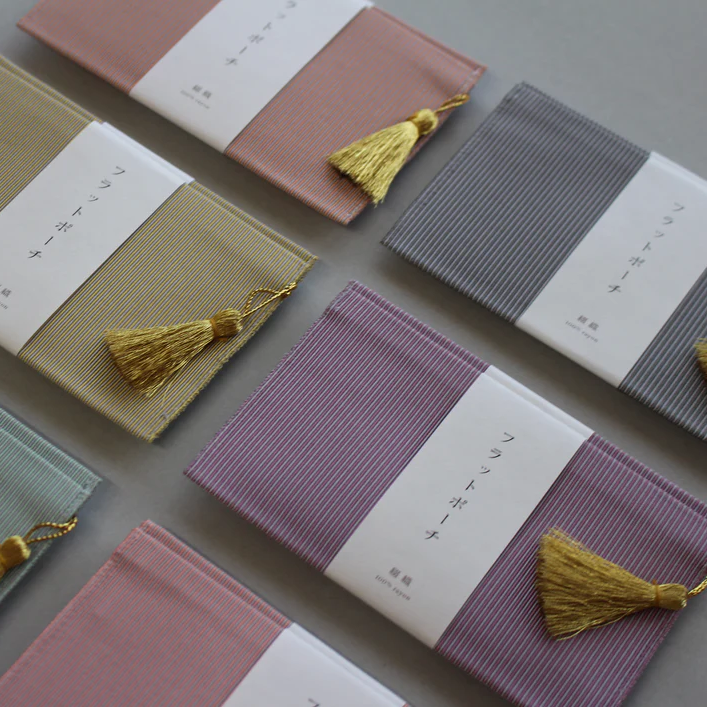 [Kokka Lifestyle] Woven Flat Pouch S