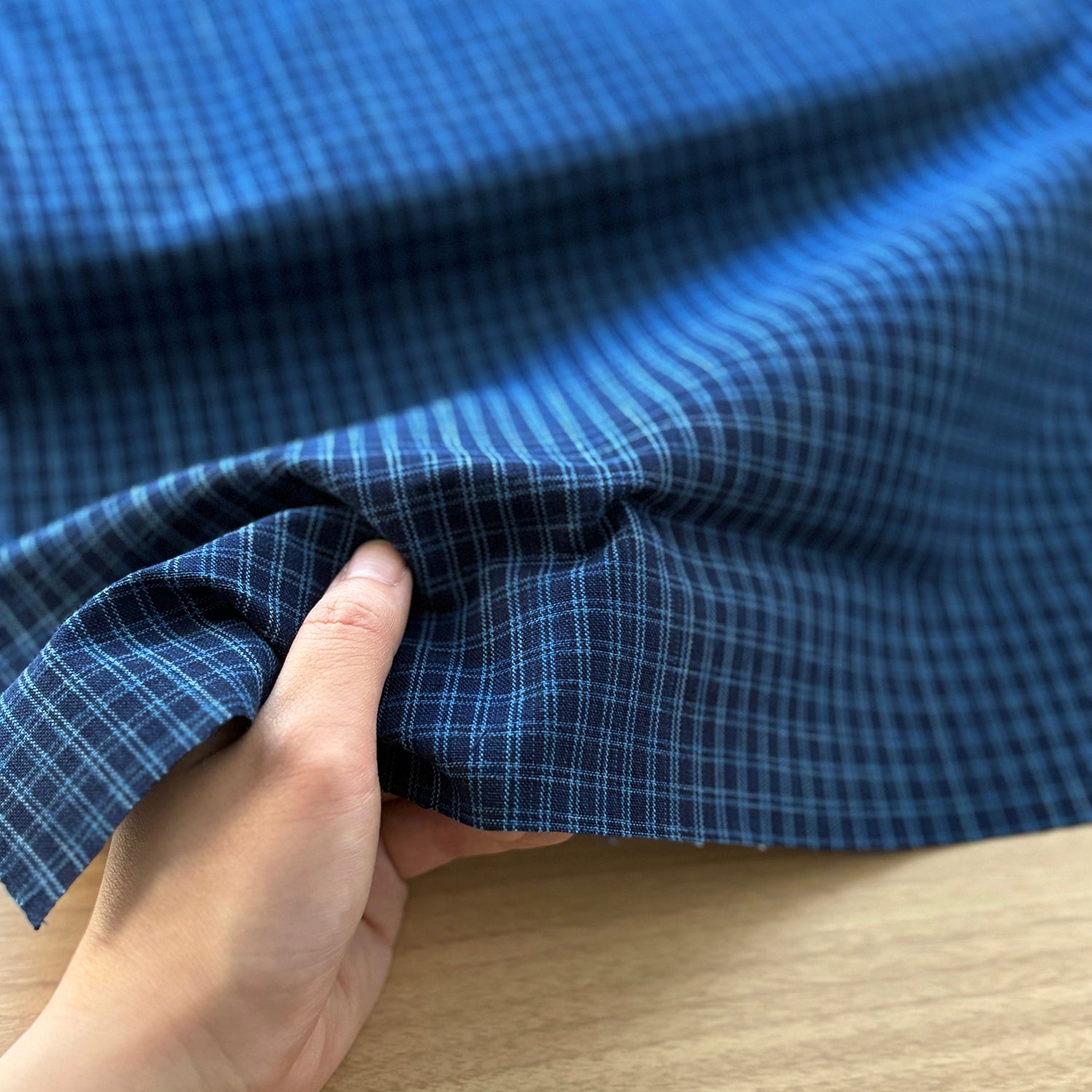 [Fabric Sample] Natural Indigo Yarn-dyed Cotton TMF-001-1