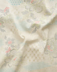 Peony Kasuri Sazanka Cross Dobby Cloth - White Beige