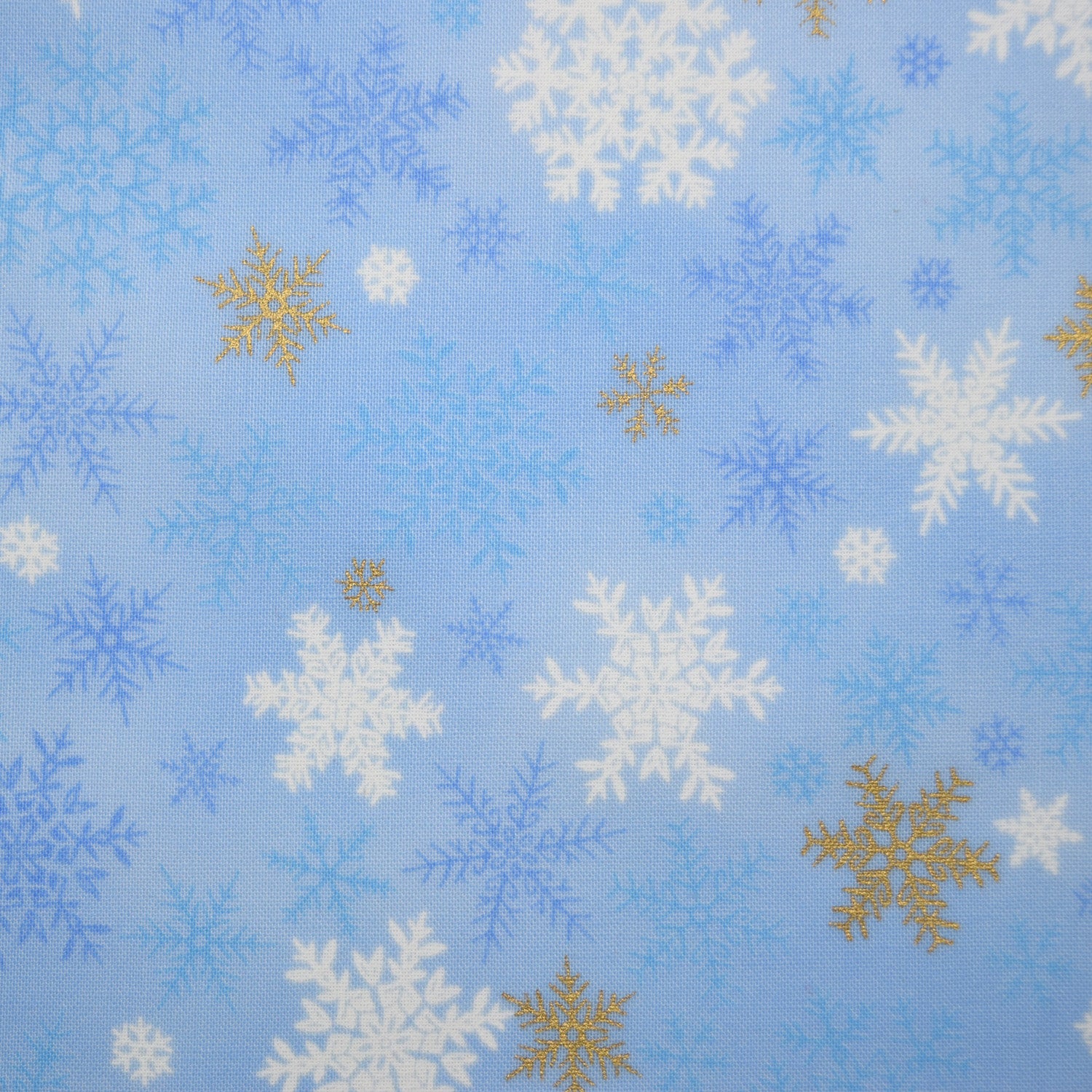 Snowflake Cotton Shirting - Light Blue